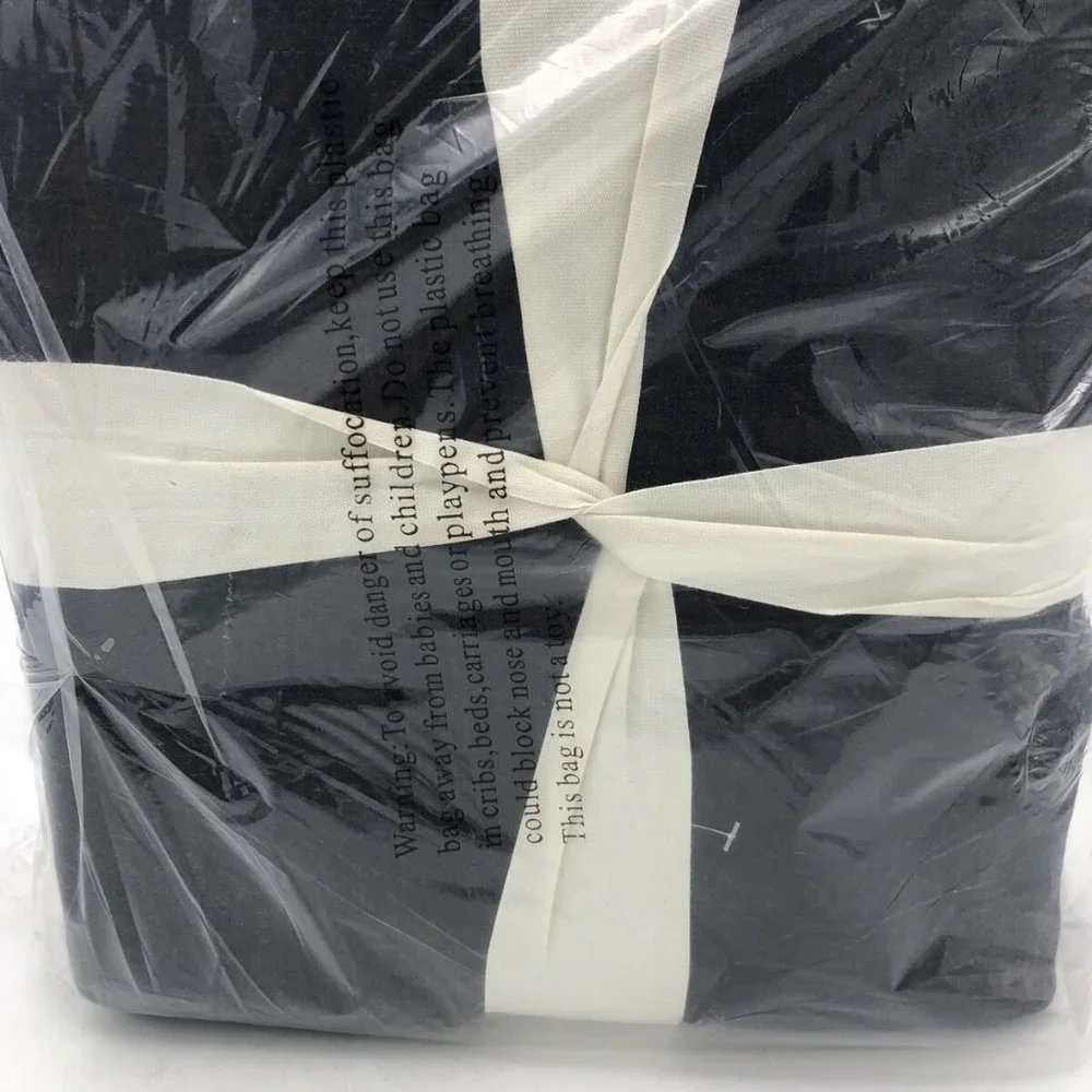 Casaluna King Duvet Set Black Cotton/ Cashmere
